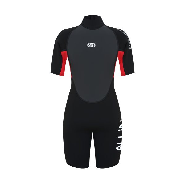 3/2mm Womens Back Zip Short Suits - Image 3